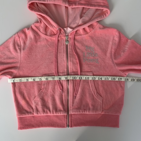 DOLLS KILL ‘MY LITTLE PONY’ PINK CROPPED ZIP UP HOODIE•JR’s Medium - Picture 8 of 12
